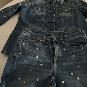 Chicos Pearl Jeans and Jacket  selling as a set only